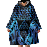 Taniko Motifs Matariki New Zealand Wearable Blanket Hoodie NZ Niho Taniwha Poutama