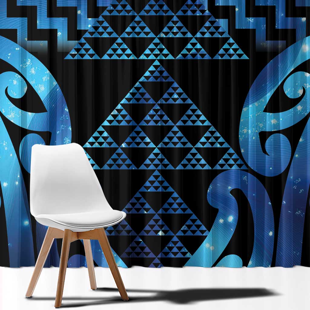 Taniko Motifs Matariki New Zealand Window Curtain NZ Niho Taniwha Poutama LT14 - Polynesian Pride