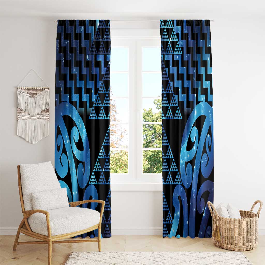 Taniko Motifs Matariki New Zealand Window Curtain NZ Niho Taniwha Poutama LT14 - Polynesian Pride