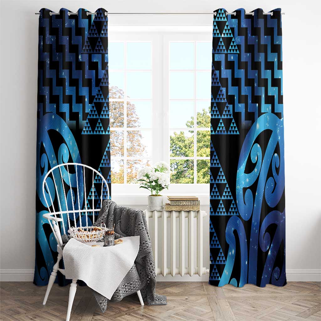 Taniko Motifs Matariki New Zealand Window Curtain NZ Niho Taniwha Poutama LT14 - Polynesian Pride