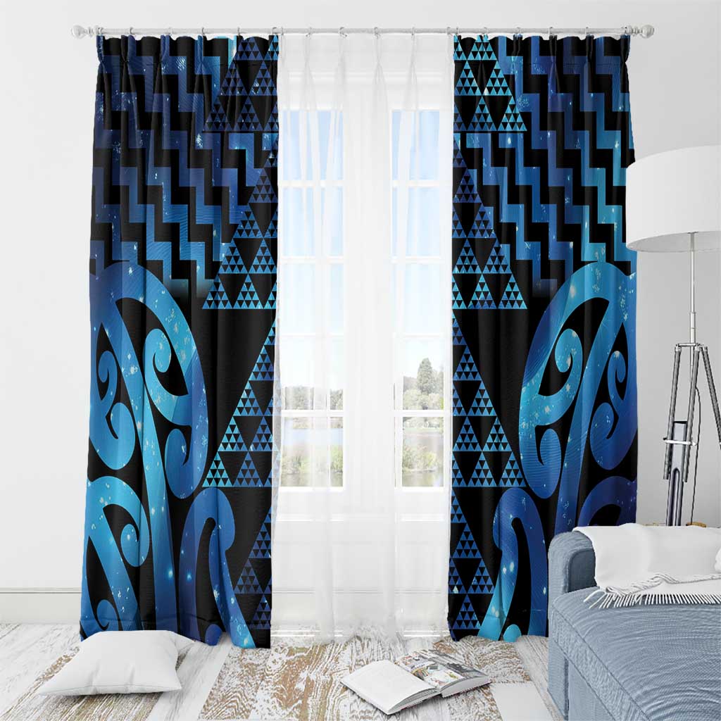 Taniko Motifs Matariki New Zealand Window Curtain NZ Niho Taniwha Poutama LT14 - Polynesian Pride