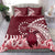 Cook Islands Mangaia Gospel Day Bedding Set Polynesian Art With Sea Turtle