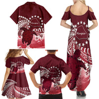 Cook Islands Mangaia Gospel Day Family Matching Summer Maxi Dress and Hawaiian Shirt Polynesian Art With Sea Turtle