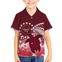 Cook Islands Mangaia Gospel Day Family Matching Tank Maxi Dress and Hawaiian Shirt Polynesian Art With Sea Turtle