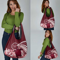 Cook Islands Mangaia Gospel Day Grocery Bag Polynesian Art With Sea Turtle