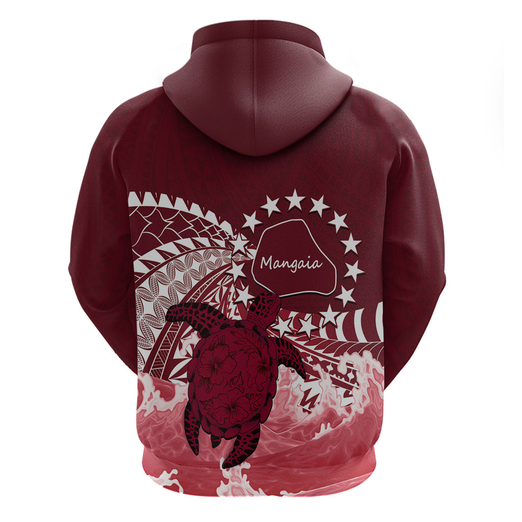 Cook Islands Mangaia Gospel Day Zip Hoodie Polynesian Art With Sea Turtle