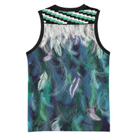 Aotearoa Korowai Motif Basketball Jersey Hei Tiki Poutama Maori Pattern - Polynesian Pride