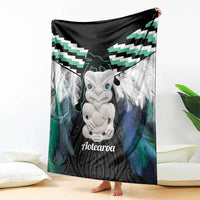 Aotearoa Korowai Motif Blanket Hei Tiki Poutama Maori Pattern LT14 - Polynesian Pride