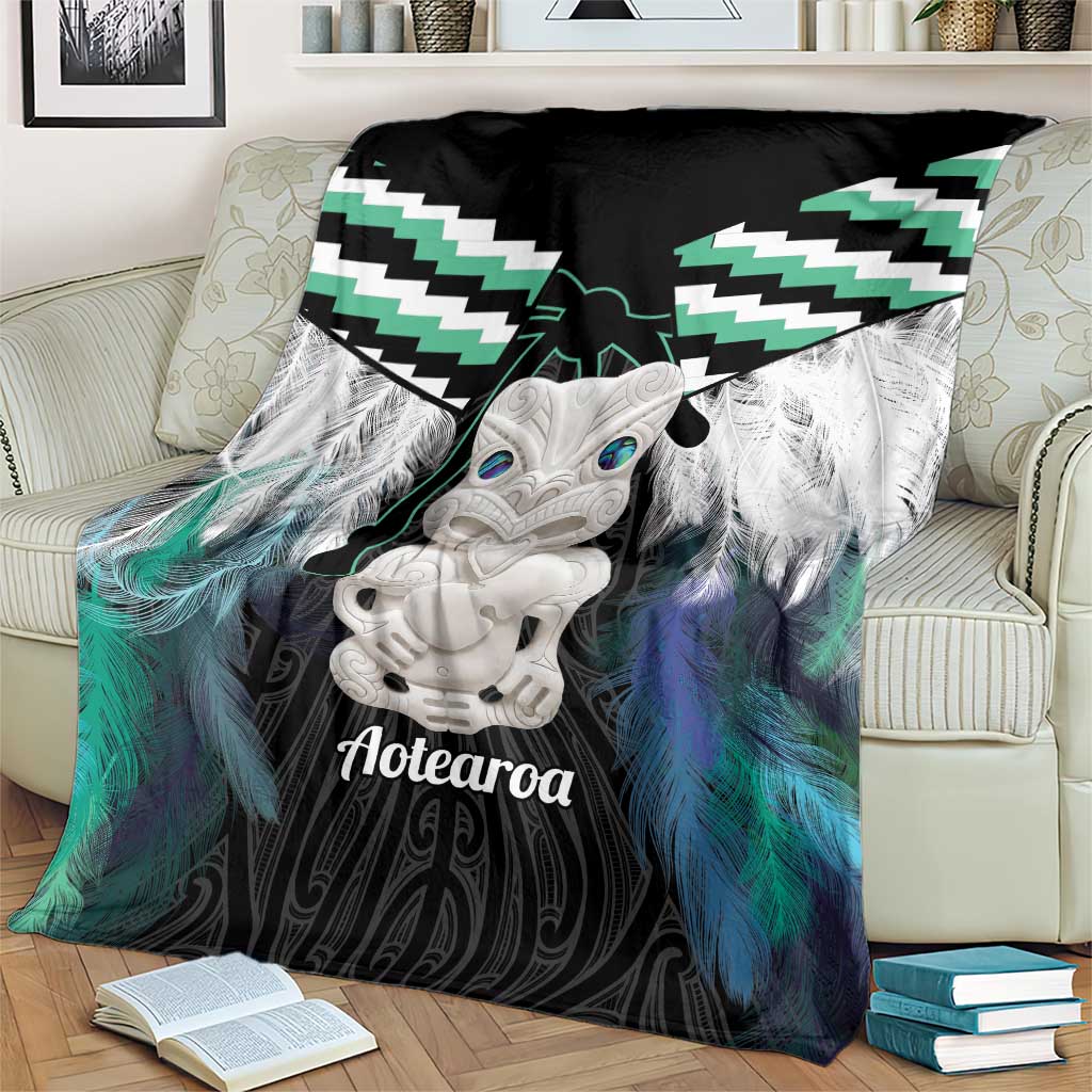 Aotearoa Korowai Motif Blanket Hei Tiki Poutama Maori Pattern LT14 - Polynesian Pride