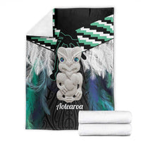 Aotearoa Korowai Motif Blanket Hei Tiki Poutama Maori Pattern LT14 - Polynesian Pride