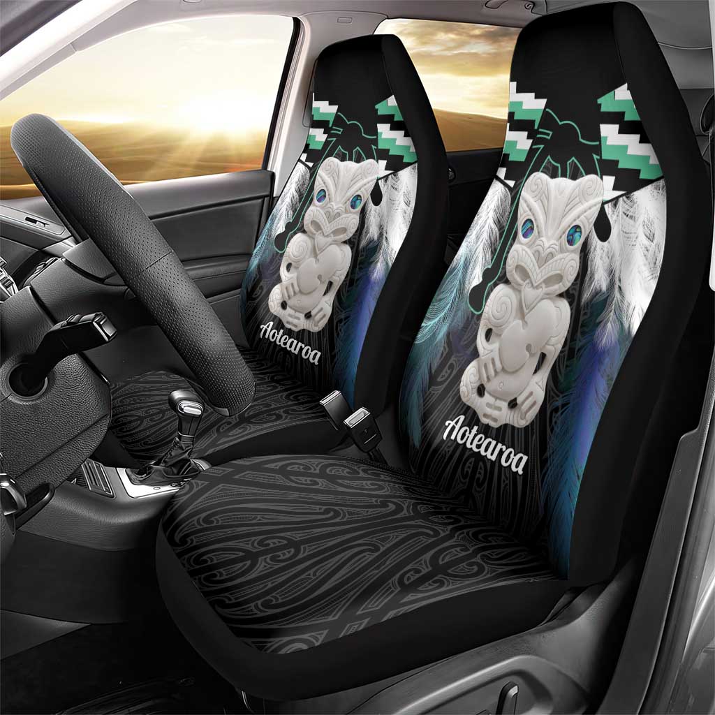 Aotearoa Korowai Motif Car Seat Cover Hei Tiki Poutama Maori Pattern