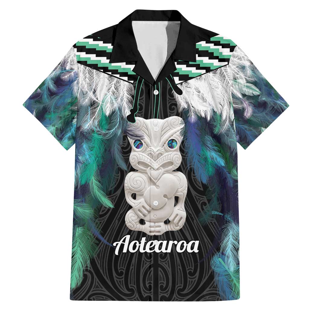 Aotearoa Korowai Motif Family Matching Mermaid Dress and Hawaiian Shirt Hei Tiki Poutama Maori Pattern
