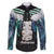 Aotearoa Korowai Motif Family Matching Off Shoulder Maxi Dress and Hawaiian Shirt Hei Tiki Poutama Maori Pattern