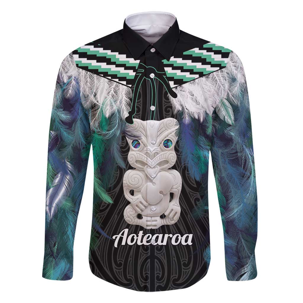 Aotearoa Korowai Motif Family Matching Off Shoulder Short Dress and Hawaiian Shirt Hei Tiki Poutama Maori Pattern