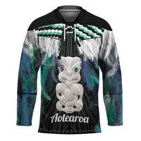 Aotearoa Korowai Motif Hockey Jersey Hei Tiki Poutama Maori Pattern - Polynesian Pride