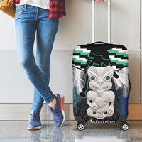Aotearoa Korowai Motif Luggage Cover Hei Tiki Poutama Maori Pattern