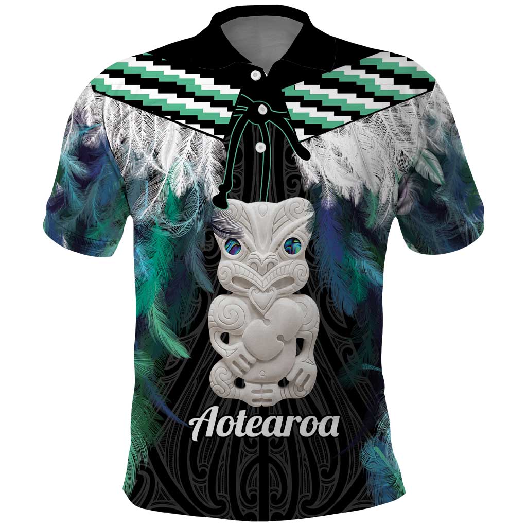 Aotearoa Korowai Motif Polo Shirt Hei Tiki Poutama Maori Pattern