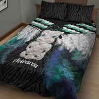 Aotearoa Korowai Motif Quilt Bed Set Hei Tiki Poutama Maori Pattern LT14 - Polynesian Pride