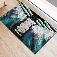 Aotearoa Korowai Motif Rubber Doormat Hei Tiki Poutama Maori Pattern LT14 - Polynesian Pride