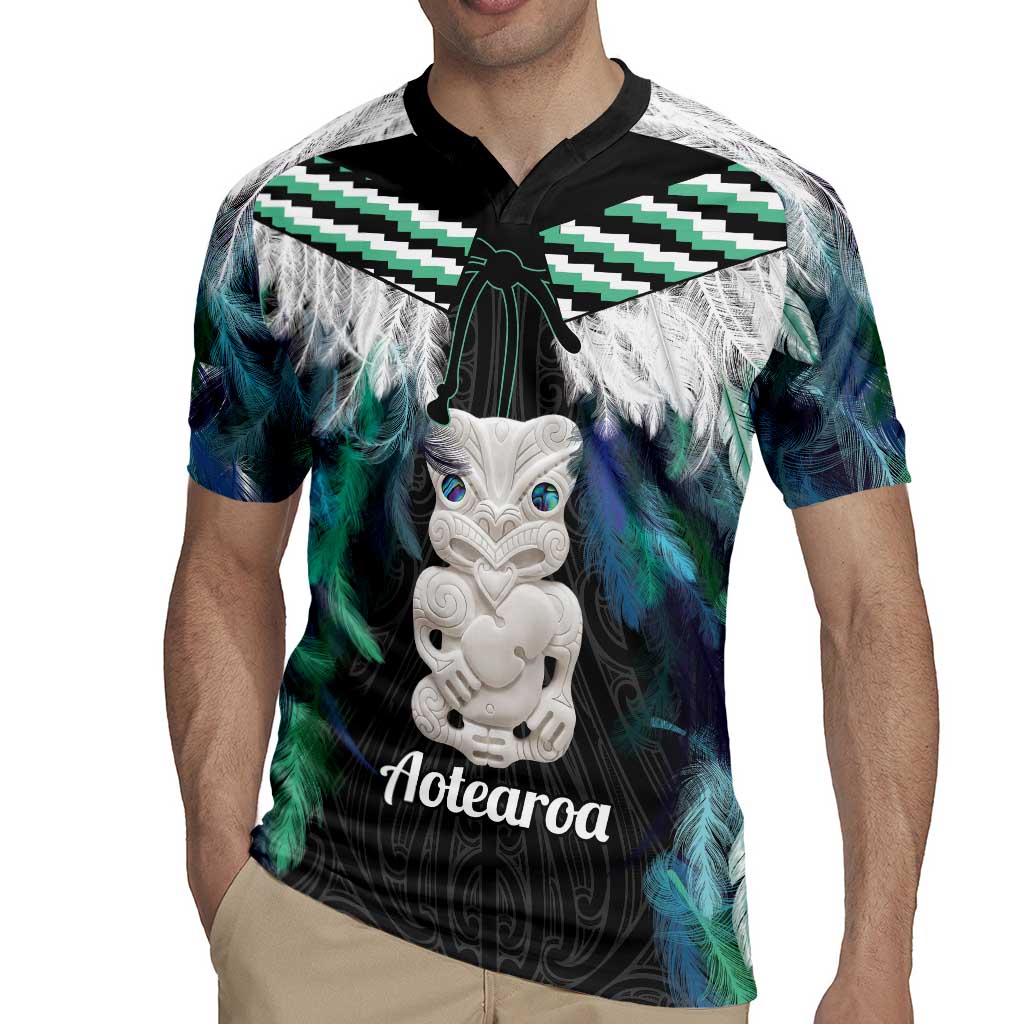 Aotearoa Korowai Motif Rugby Jersey Hei Tiki Poutama Maori Pattern