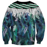Aotearoa Korowai Motif Sweatshirt Hei Tiki Poutama Maori Pattern LT14 - Polynesian Pride