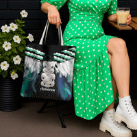 Aotearoa Korowai Motif Tote Bag Hei Tiki Poutama Maori Pattern - Polynesian Pride