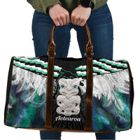 Aotearoa Korowai Motif Travel Bag Hei Tiki Poutama Maori Pattern - Polynesian Pride