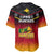 Papua New Guinea Rugby Baseball Jersey PNG Hunters Polynesian Black LT14 - Polynesian Pride