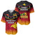 Papua New Guinea Rugby Baseball Jersey PNG Hunters Polynesian Black LT14 - Polynesian Pride