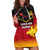 Papua New Guinea Rugby Hoodie Dress PNG Hunters Polynesian Black LT14 Black - Polynesian Pride