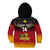 Personalised Papua New Guinea Rugby Kid Hoodie PNG Hunters Polynesian Black LT14 - Polynesian Pride