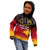 Personalised Papua New Guinea Rugby Kid Hoodie PNG Hunters Polynesian Black LT14 - Polynesian Pride