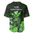 Polynesian Pride King Kamehameha Day Hawaii Baseball Jersey Polynesia Tribal Kanaka And Hibiscus Green LT14 - Polynesian Pride