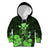 Personalised King Kamehameha Day Hawaii Kid Hoodie Polynesia Tribal Kanaka And Hibiscus Green LT14 Hoodie Green - Polynesian Pride