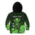 Personalised King Kamehameha Day Hawaii Kid Hoodie Polynesia Tribal Kanaka And Hibiscus Green LT14 - Polynesian Pride