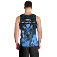 Polynesian Pride King Kamehameha Day Hawaii Men Tank Top Polynesia Tribal Kanaka And Hibiscus Blue LT14 - Polynesian Pride