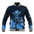 Personalised King Kamehameha Day Hawaii Baseball Jacket Polynesia Tribal Kanaka And Hibiscus Blue LT14 Unisex Blue - Polynesian Pride