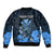 Personalised King Kamehameha Day Hawaii Bomber Jacket Polynesia Tribal Kanaka And Hibiscus Blue LT14 - Polynesian Pride