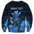 Personalised King Kamehameha Day Hawaii Sweatshirt Polynesia Tribal Kanaka And Hibiscus Blue LT14 - Polynesian Pride