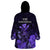 Polynesian Pride King Kamehameha Day Hawaii Wearable Blanket Hoodie Polynesia Tribal Kanaka And Hibiscus Purple LT14 - Polynesian Pride