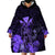 Polynesian Pride King Kamehameha Day Hawaii Wearable Blanket Hoodie Polynesia Tribal Kanaka And Hibiscus Purple LT14 - Polynesian Pride