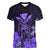 Personalised King Kamehameha Day Hawaii Women V Neck T Shirt Polynesia Tribal Kanaka And Hibiscus Purple LT14 Female Purple - Polynesian Pride