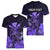 Personalised King Kamehameha Day Hawaii Women V Neck T Shirt Polynesia Tribal Kanaka And Hibiscus Purple LT14 - Polynesian Pride