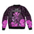 Polynesian Pride King Kamehameha Day Hawaii Sleeve Zip Bomber Jacket Polynesia Tribal Kanaka And Hibiscus Pink LT14 - Polynesian Pride