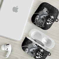 Guam Blue Marlin Fishing AirPods Case Guahan Fish Hook Tattoo Black Version LT14 - Polynesian Pride