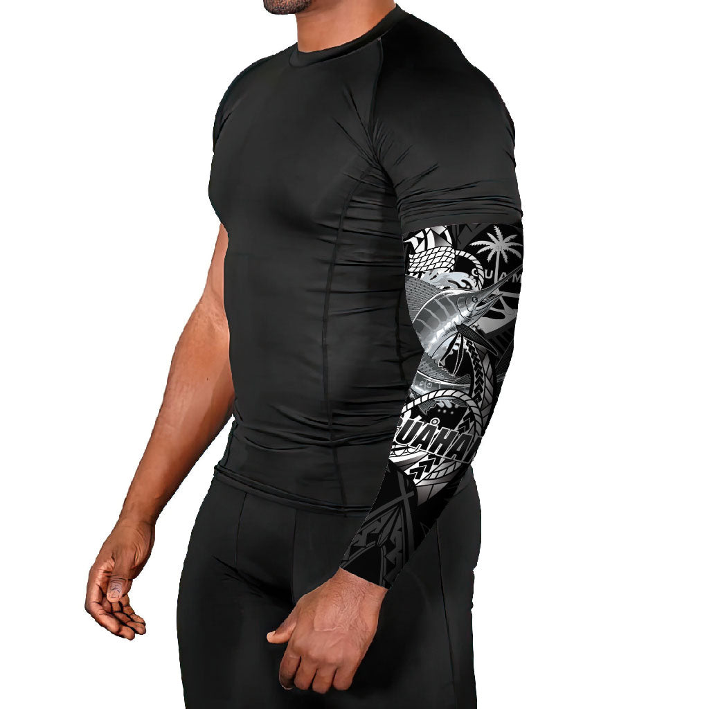Guam Blue Marlin Fishing Arm Sleeves Guahan Fish Hook Tattoo Black Version LT14 - Polynesian Pride