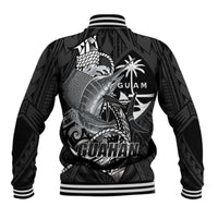 Guam Blue Marlin Fishing Baseball Jacket Guahan Fish Hook Tattoo Black Version LT14 - Polynesian Pride