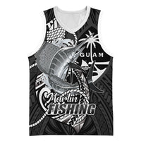 Guam Blue Marlin Fishing Basketball Jersey Guahan Fish Hook Tattoo Black Version LT14 Unisex Black - Polynesian Pride