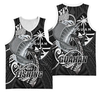Guam Blue Marlin Fishing Basketball Jersey Guahan Fish Hook Tattoo Black Version LT14 - Polynesian Pride