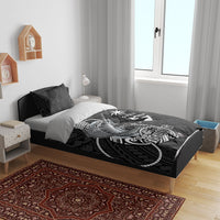 Guam Blue Marlin Fishing Bedding Set Guahan Fish Hook Tattoo Black Version LT14 - Polynesian Pride